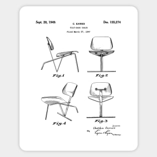 Eames Chair Patent - Designer Modern Design Art - White Sticker